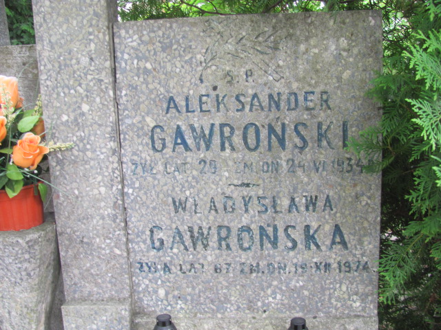 Aleksander Gawroński Otwock - Grobonet - Wyszukiwarka osób pochowanych