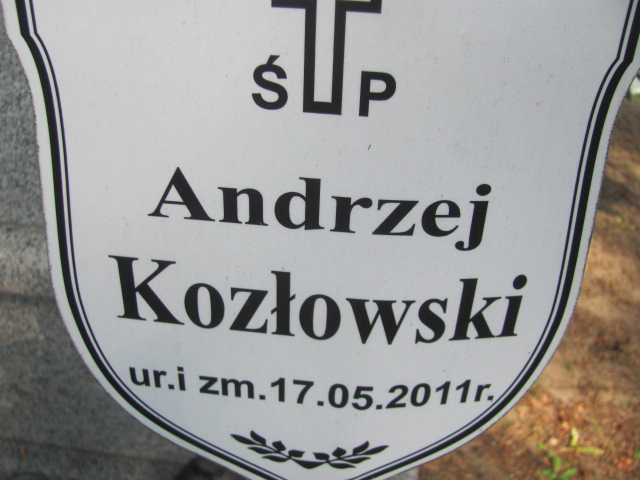 Andrzej Kozłowski 2011 Otwock - Grobonet - Wyszukiwarka osób pochowanych