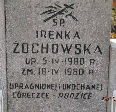 Irena Żochowska  1980 Otwock - Grobonet - Wyszukiwarka osób pochowanych