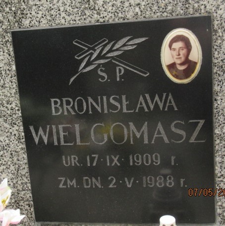 Bronisława Wielgomasz  1909 Otwock - Grobonet - Wyszukiwarka osób pochowanych