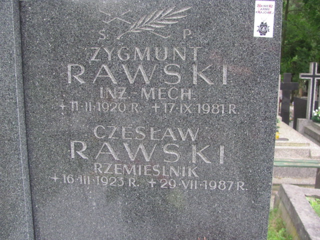 Zygmunt Rawski 1920 Otwock - Grobonet - Wyszukiwarka osób pochowanych