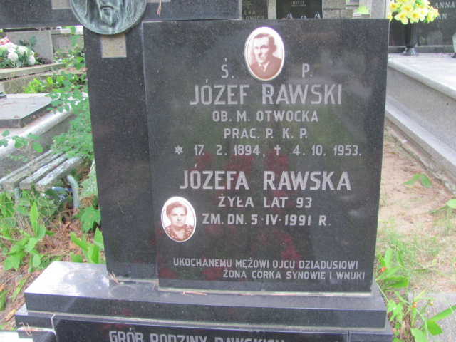 Józefa Rawska 1897 Otwock - Grobonet - Wyszukiwarka osób pochowanych