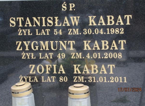 Zofia Kabat 1930 Otwock - Grobonet - Wyszukiwarka osób pochowanych