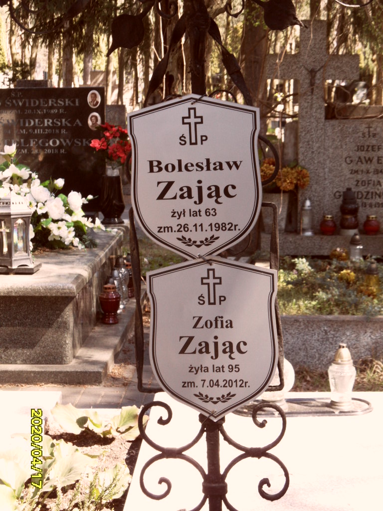 Zofia Zając 1917 Otwock - Grobonet - Wyszukiwarka osób pochowanych