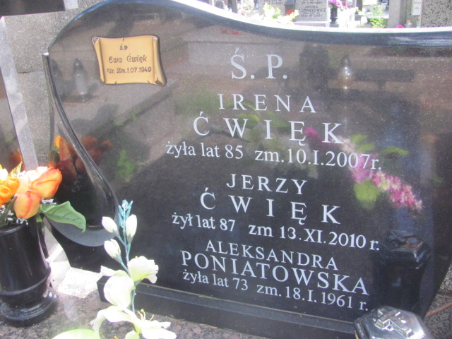 Ewa Ćwięk 1949 Otwock - Grobonet - Wyszukiwarka osób pochowanych