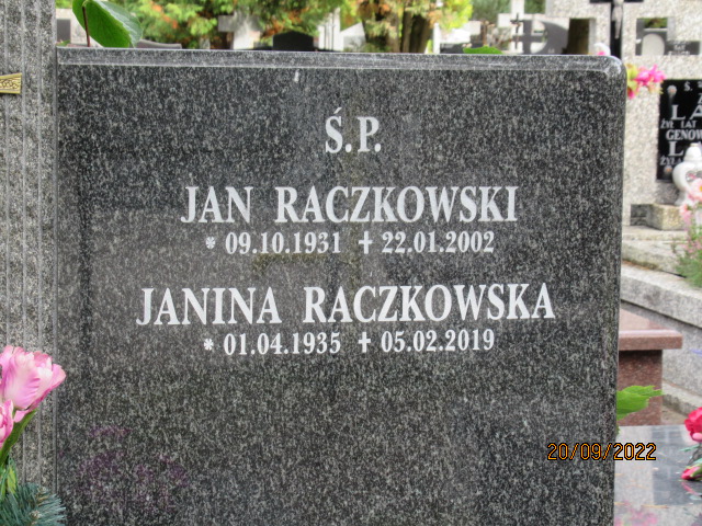 Janina Raczkowska 1935 Otwock - Grobonet - Wyszukiwarka osób pochowanych