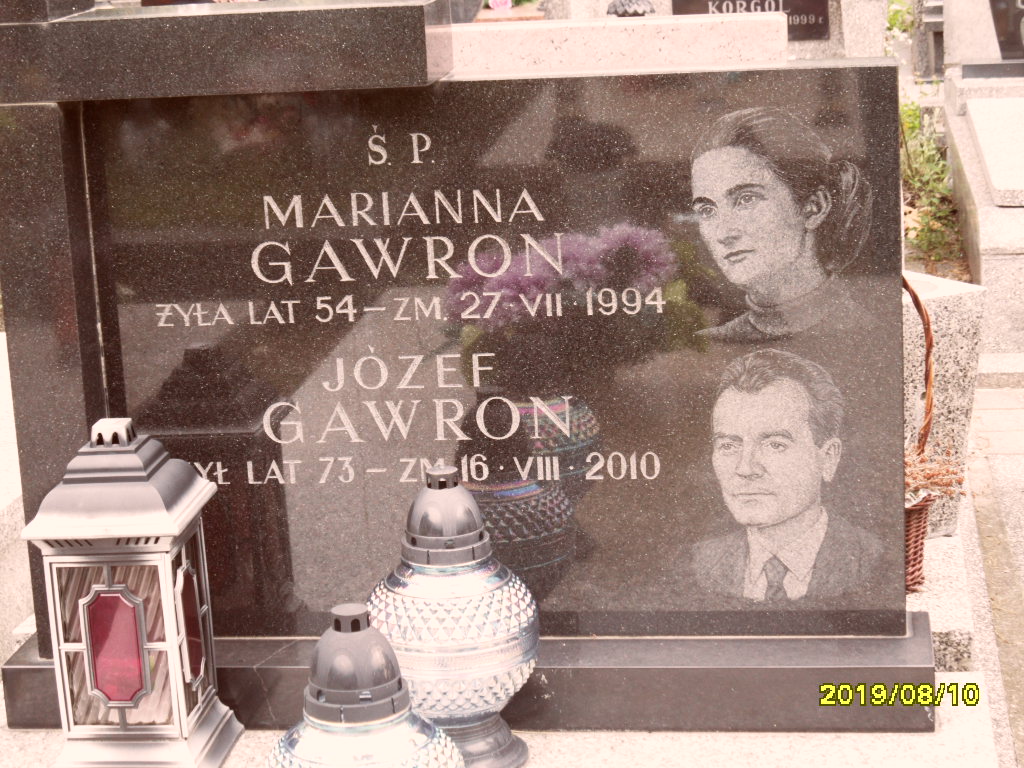 Józef Gawron 1937 Otwock - Grobonet - Wyszukiwarka osób pochowanych