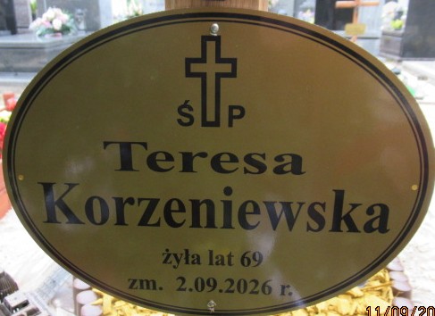 Teresa Korzeniewska 1957 Otwock - Grobonet - Wyszukiwarka osób pochowanych